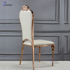 Factory customized high quality rose gold shiny wedding event chairs and tables for party