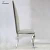 Wholesale dining hall White stainless steel wing backed chairs for party events