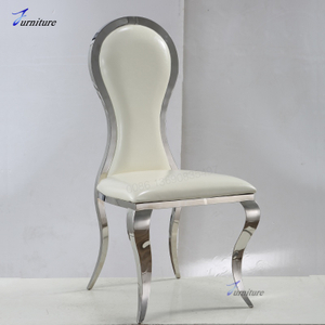 Wholesale high quality dining Modern design silver wedding metal white chairs for events