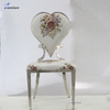 2024 Factory made-to-order personalized silver heart-shaped restaurant metal chairs events