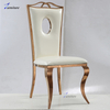 Factory manufacture Luxury Wedding dining decorations hollow stainless steel chairs