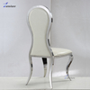 Wholesale high quality dining Modern design silver wedding metal white chairs for events