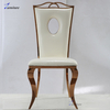 Factory manufacture Luxury Wedding dining decorations hollow stainless steel chairs