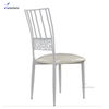 2023 modern stainless steel white chairs wedding