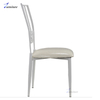 2023 modern stainless steel white chairs wedding