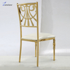 Factory Wholesale Tailor made personalized Luxury Flower steel chair for restaurant