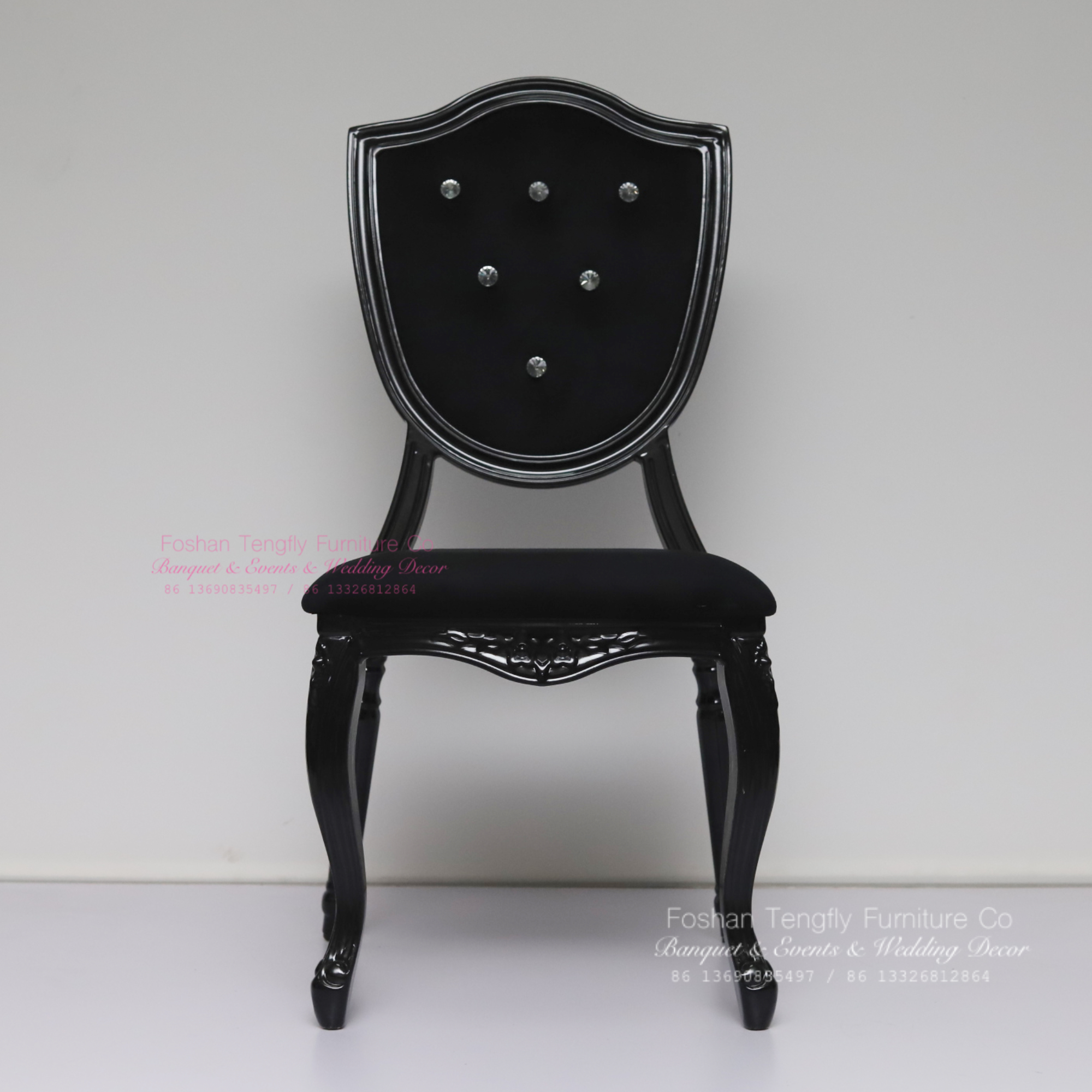 black banquet dining chair