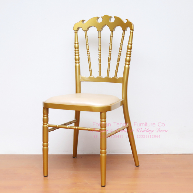 2023 hot sale wedding gold napoleon chairs for events stackable party 