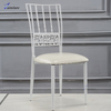 2023 modern stainless steel white chairs wedding