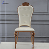 Factory customized high quality rose gold shiny wedding event chairs and tables for party