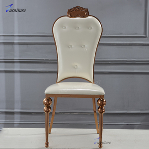 Factory customized high quality rose gold shiny wedding event chairs and tables for party