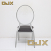 Wholesale Modern Hotel Furniture Stacking Plastic O Back Party Dining Chair Silver Metal Luxury Banquet Chairs for Wedding Event