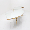 Factory Manufacture Hot Sale Stainless Steel Curve Shape Luxury Wedding Chairs and Tables for Event