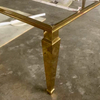 Wholesale Hotel Furniture Modern Luxury Center Pieces Glass Stainless Steel Wedding Dining Table