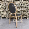 Wholesale Luxury Louis Chair Event Furniture Modern Stackable Black Leather Gold Metal Vip Conference Banquet Chairs for Wedding