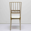 wholesale Factory modern commercial stackable golden outdoor metal solid frame chair