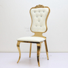 Factory customized luxury commercial stackable golden metal wedding chairs for events