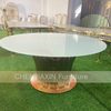 2025 Luxury Round Shinny Gold Stainless Steel Wedding Banquet Tables for Events