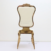 Factory customized luxury commercial stackable golden metal wedding chairs for events