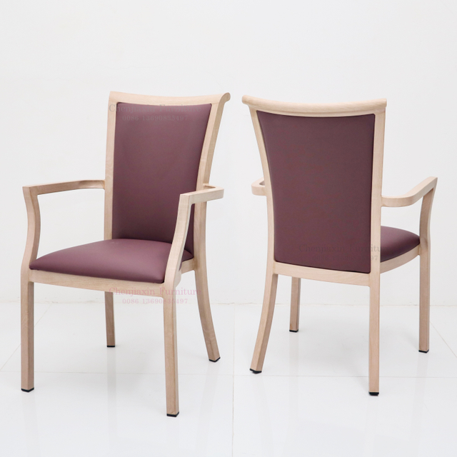 Wholesale Factory Comfortable Metal Commercial Hotel Restaurant and Wedding Event Set Banquet Chair with Arm