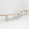 Factory Manufacture Hot Sale Stainless Steel Curve Shape Luxury Wedding Chairs and Tables for Event