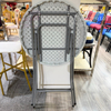 White HDPE High Folding Chairs Set Round Outdoor Garden bar Tables for Wedding Events