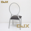 Wholesale Modern Hotel Furniture Stacking Plastic O Back Party Dining Chair Silver Metal Luxury Banquet Chairs for Wedding Event