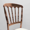 2024 new design rose gold stacking patterned metal phoenix party high chair for wedding