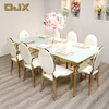 Wholesale Commercial Furniture Chairs Shiny Stainless Steel Legs Hotel Wedding Dining Room Party Tables and Chairs Event Chairs