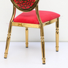 2024 Factory customized new design elegant shiny gold hotel banquet wedding chair