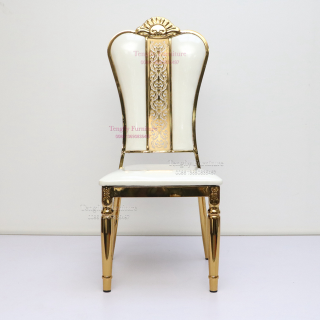 2024 new design popular Gold Chaises de mariage banquet chair from china 