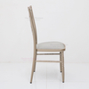2025 New Design Custom Luxury Stackable Cross Back Rose Gold Hotel Wedding Party Event Chairs