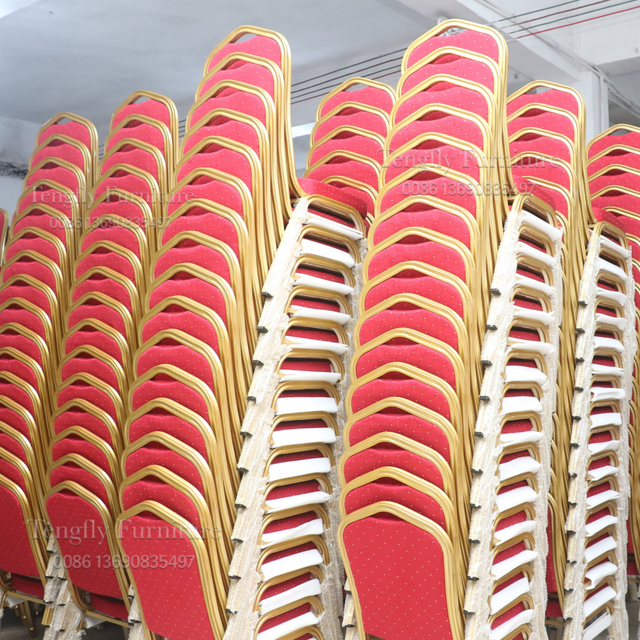 high quality red hotel used banquet chairs for events