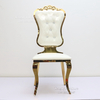 Factory customized luxury commercial stackable golden metal wedding chairs for events