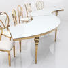 Factory Manufacture Hot Sale Stainless Steel Curve Shape Luxury Wedding Chairs and Tables for Event