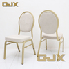 Wholesale Customized Hotel Room Furniture Luxury Gold Metal Dining Chairs Stackable Restaurant Banquet Hall Event Party Chairs