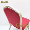 Factory Latest Personal Customization Metal Frame Hotel Restaurant Furniture Stackable Red Thickened Banquet Chairs