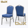 Factory Latest Personal Customization Metal Frame Hotel Restaurant Furniture Banquet Hall Stackable Blue Thickened Party Chairs