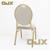 Wholesale Customized Hotel Room Furniture Luxury Gold Metal Dining Chairs Stackable Restaurant Banquet Hall Event Party Chairs