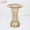 Factory Latest Luxury Hotel Wedding Hall Furniture Gold Stainless Steel Round bar Table Wedding Cake Table for Event Party