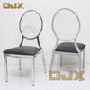 Wholesale Modern Hotel Furniture Stacking Plastic O Back Party Dining Chair Silver Metal Luxury Banquet Chairs for Wedding Event