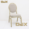 Wholesale Customized Hotel Room Furniture Luxury Gold Metal Dining Chairs Stackable Restaurant Banquet Hall Event Party Chairs