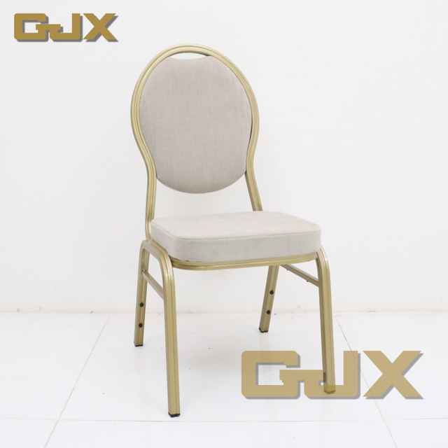 Wholesale Customized Hotel Room Furniture Luxury Gold Metal Dining Chairs Stackable Restaurant Banquet Hall Event Party Chairs