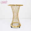 Factory Latest Luxury Hotel Wedding Hall Furniture Gold Stainless Steel Round bar Table Wedding Cake Table for Event Party