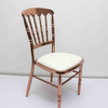 2024 new design rose gold stacking patterned metal phoenix party high chair for wedding