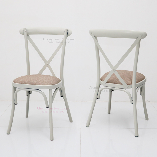 Wholesale Factory Customized Metal Hotel Wedding Furniture Banquet Wedding Cross Back Chairs