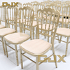 2025 Modern Hotel Wedding Furniture Luxury Wholesale champagne Gold Wedding Party Event Metal Napoleon Chair for Sale