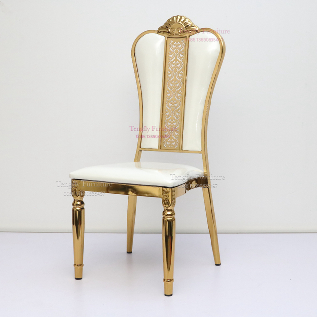 2024 new design popular Gold Chaises de mariage banquet chair from china 