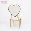 Canton Fair Modern Hotel Furniture New Design Sweet Heart Pattern Luxury Shiny Gold Wedding Party Decoration Chairs for Events