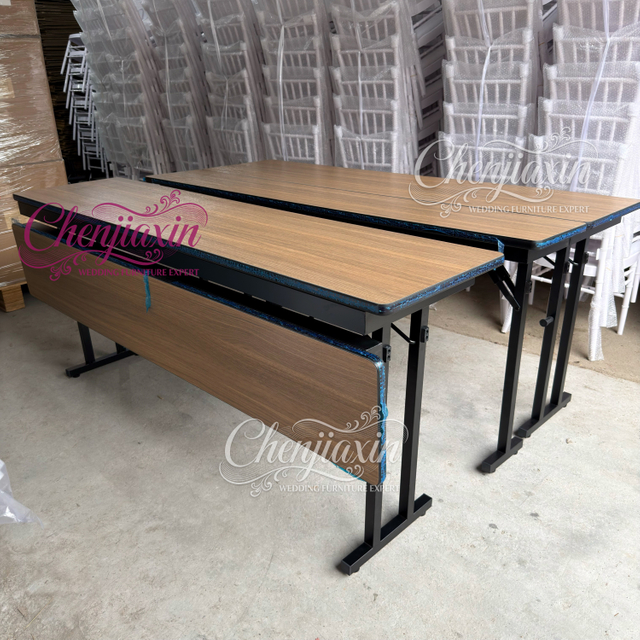 2026 Latest Modern Commercial Office Furniture Foldable Rectangular IBM Table with Double Table Top for Conference Banquet Event